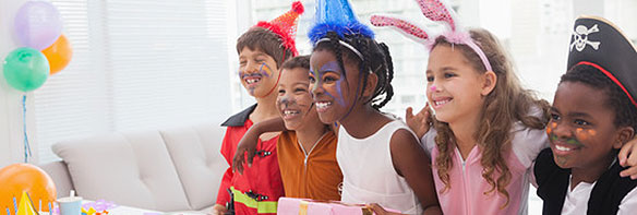 Children Posing for Magic Mirror
